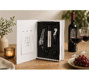 מארז יין יוקרתי "קסטלו" – סט 5 אביזרים